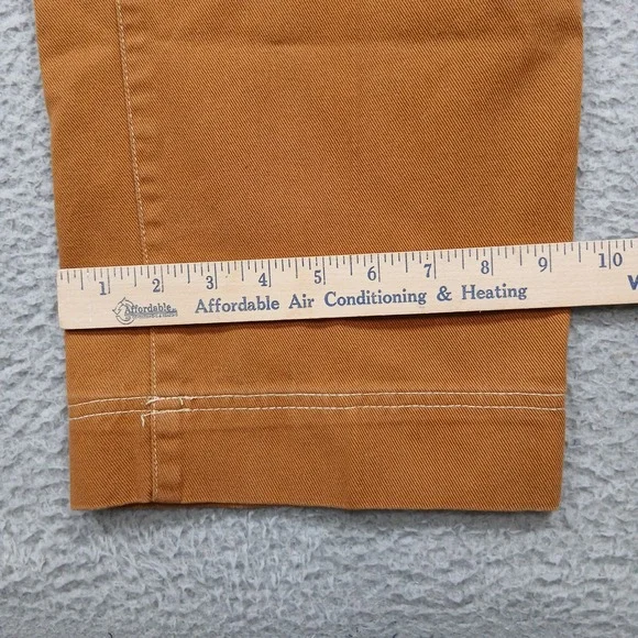 Old Navy Utility Straight Leg Carpenter Pants Women 12 Brown Sly Fox Canvas EUC - Picture 13 of 15